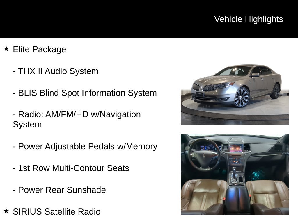 Used 2015 Lincoln MKS AWD w/ Equipment Group 201A image 13