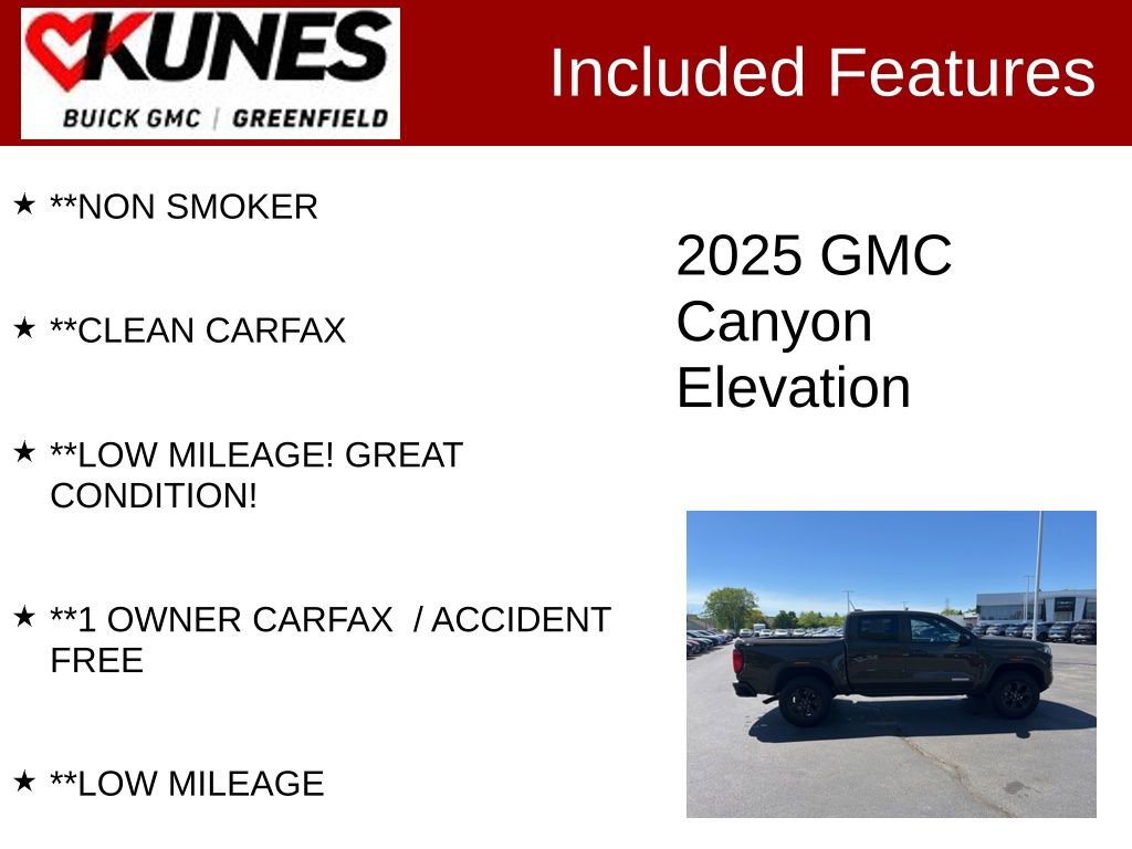 Used 2025 GMC Canyon Elevation w/ Convenience Package AWD/4WD image 3