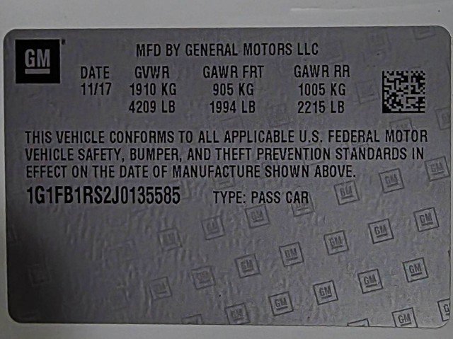 Used 2018 Chevrolet Camaro LT w/ RS Package RWD image 34