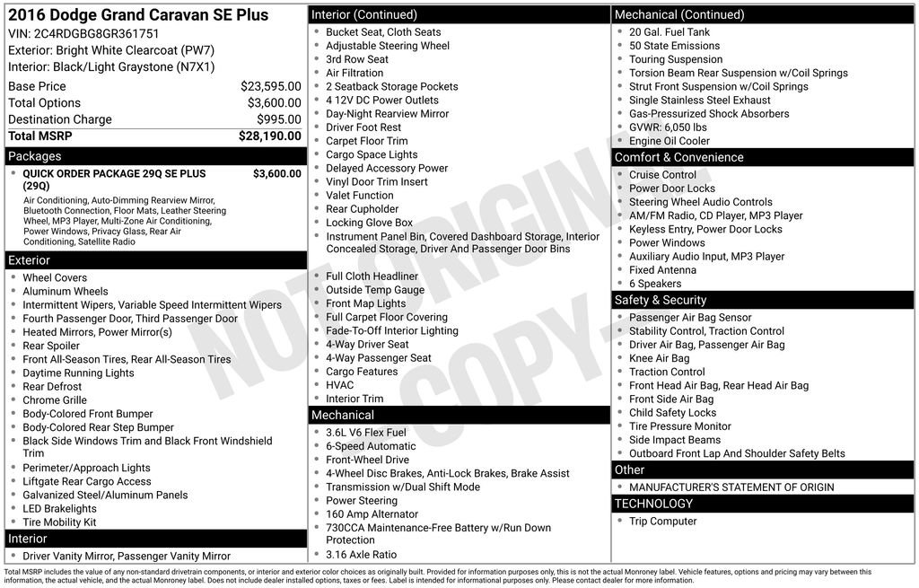 Used 2016 Dodge Grand Caravan SE image 4