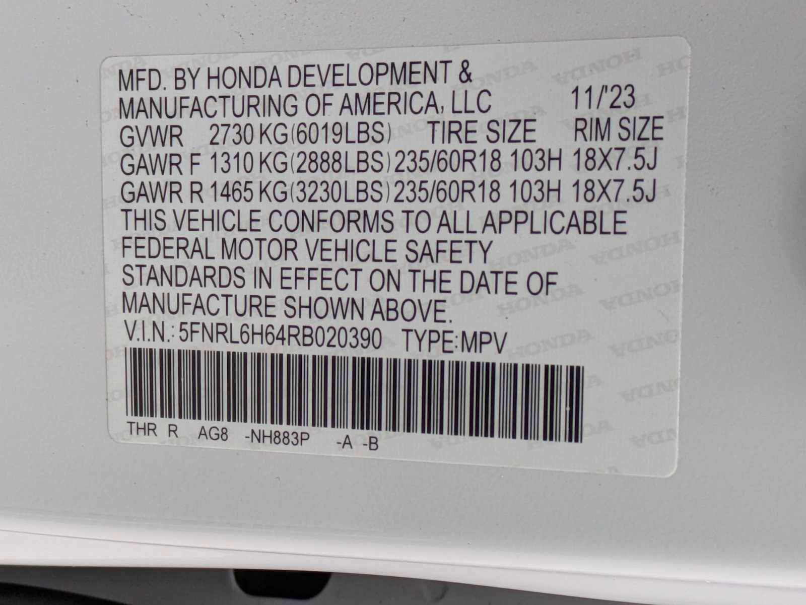 Certified 2024 Honda Odyssey EX-L image 33