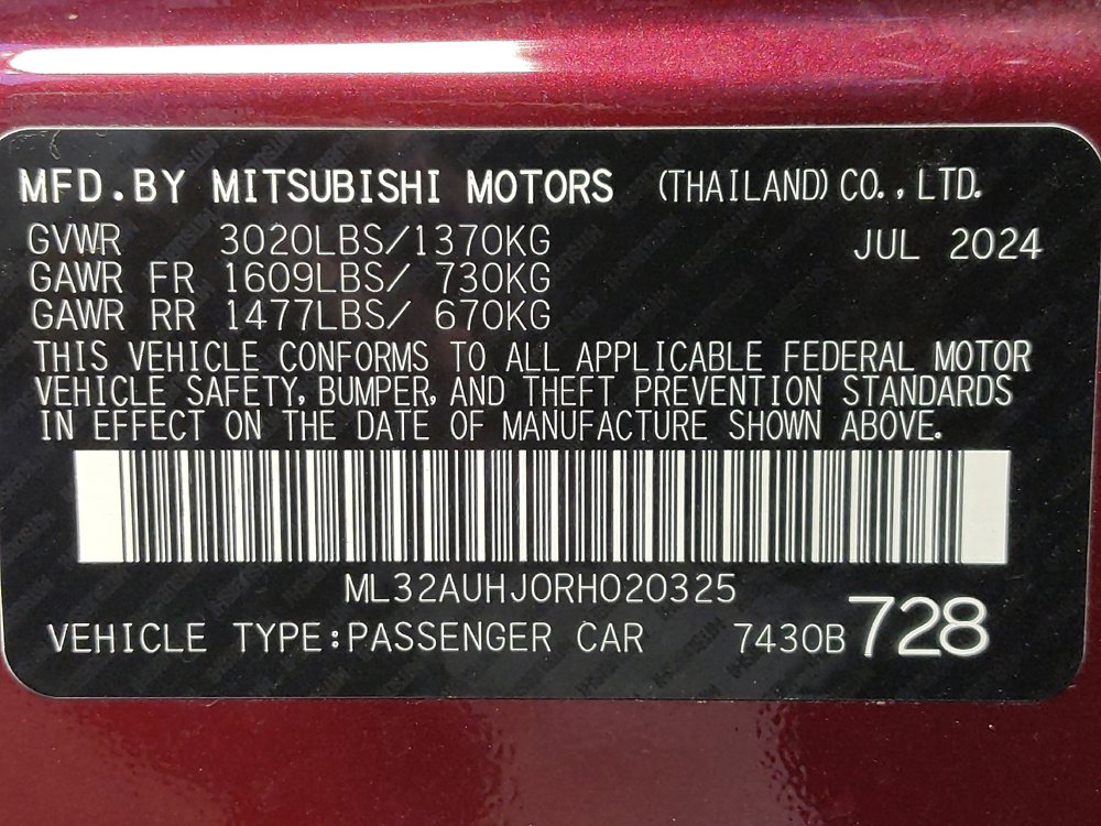 Used 2024 Mitsubishi Mirage ES FWD image 33