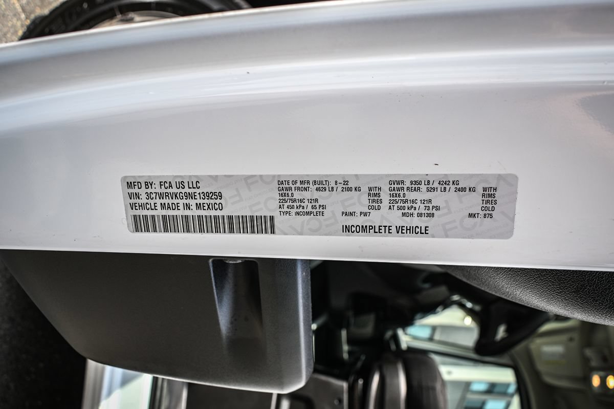 Used 2022 RAM ProMaster 3500 w/ Convenience Group FWD image 21