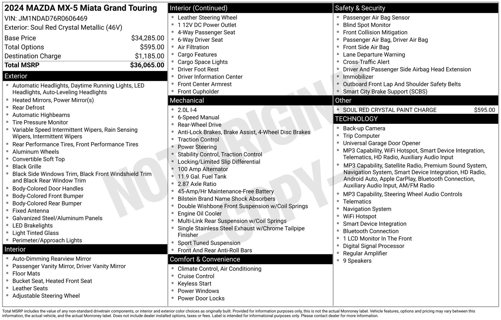 Certified 2024 MAZDA MX-5 Miata Grand Touring RWD image 40