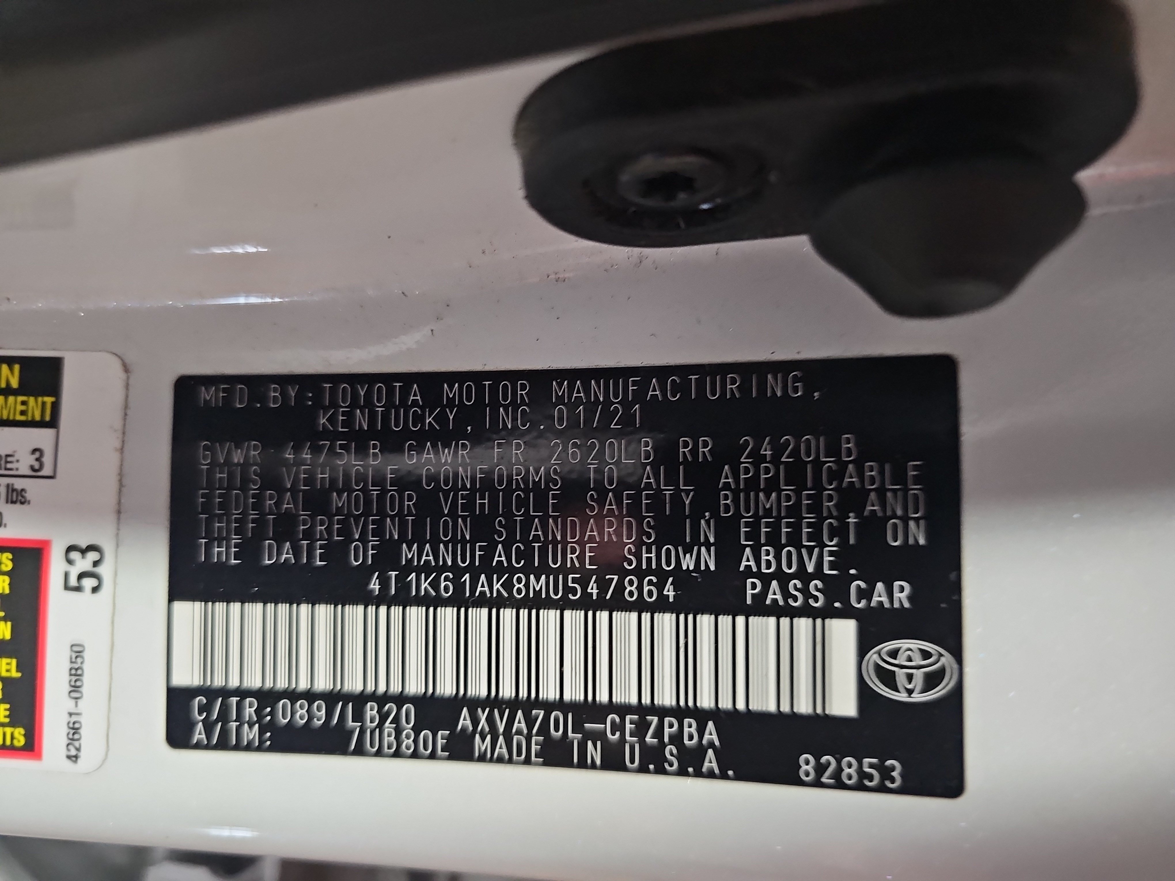 Used 2021 Toyota Camry XSE FWD image 35