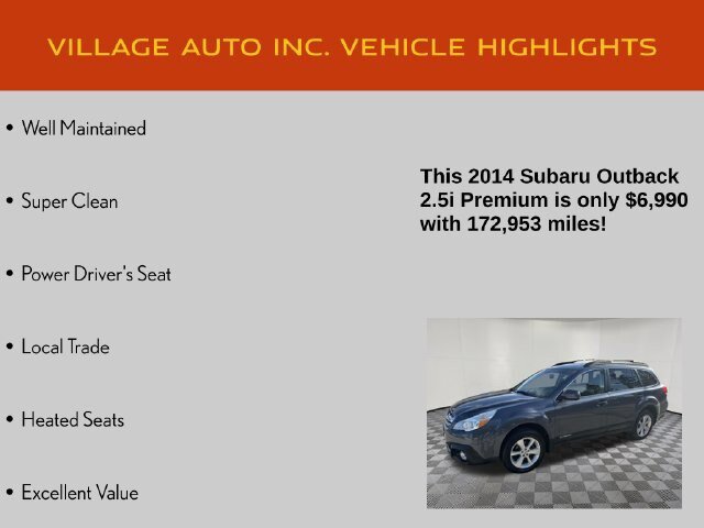 Used 2014 Subaru Outback 2.5i Premium w/ Popular Package #1B AWD/4WD image 7