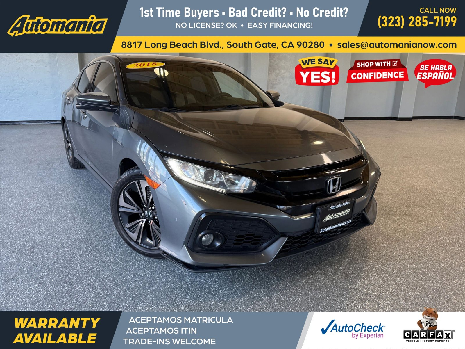 Used 2018 Honda Civic EX