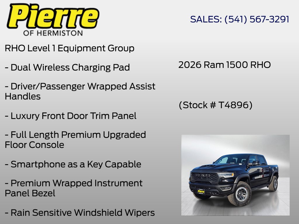 New 2026 RAM 1500 RHO w/ RHO Level 1 Equipment Group AWD/4WD image 12
