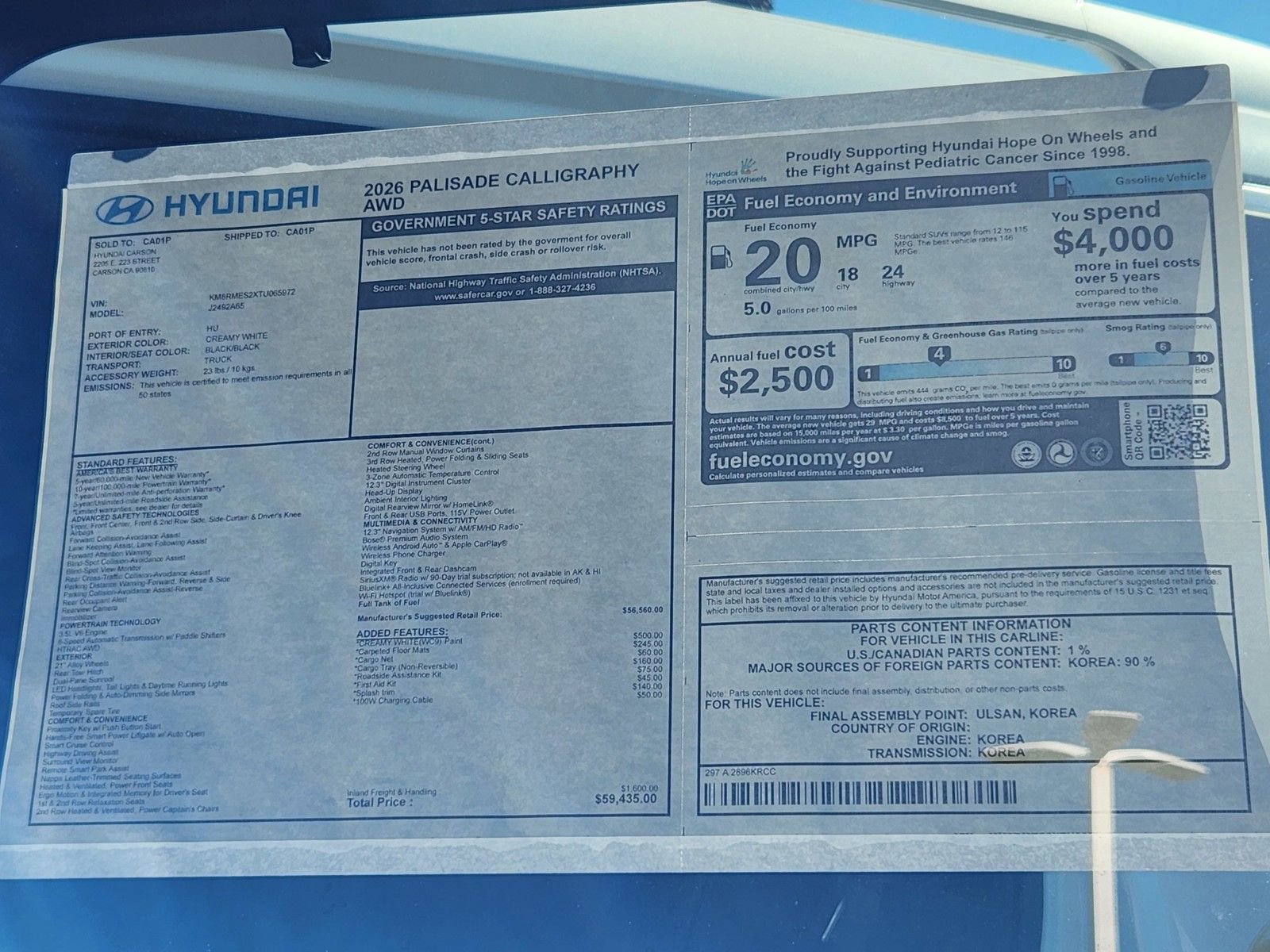 New 2026 Hyundai Palisade Calligraphy image 11