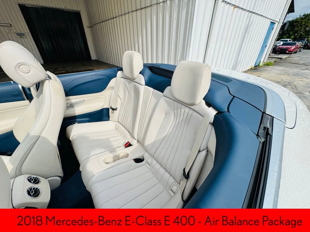 Used 2018 Mercedes-Benz E 400 4MATIC Cabriolet w/ Premium 2 Package (Q02) image 10