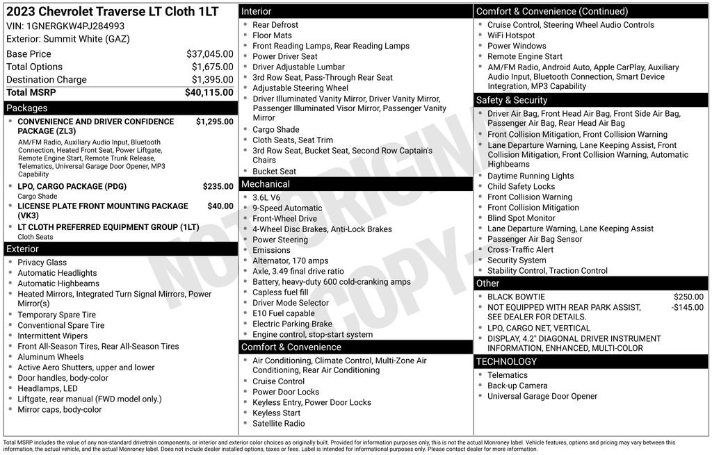 Used 2023 Chevrolet Traverse LT FWD image 6