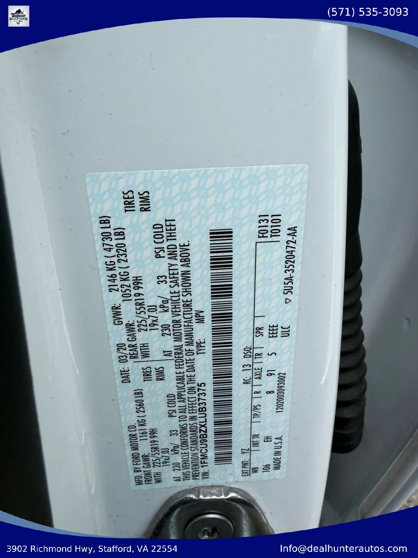 Used 2020 Ford Escape SE Sport AWD/4WD image 32