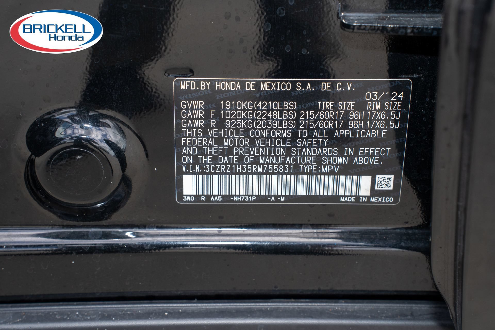 Certified 2024 Honda HR-V LX image 36