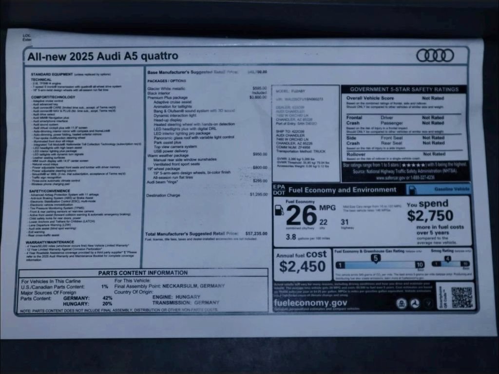 Used 2025 Audi A5 Premium Plus AWD/4WD image 9