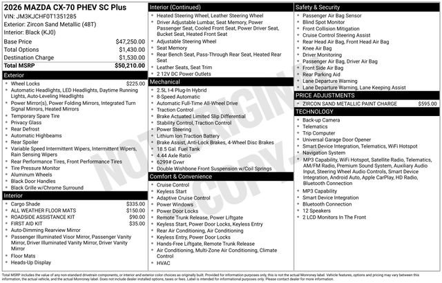 New 2026 MAZDA CX-70 SC AWD/4WD image 27