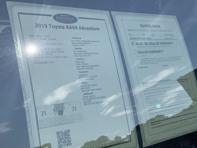 Used 2019 Toyota RAV4 Adventure w/ All Weather Liner Package AWD/4WD image 37