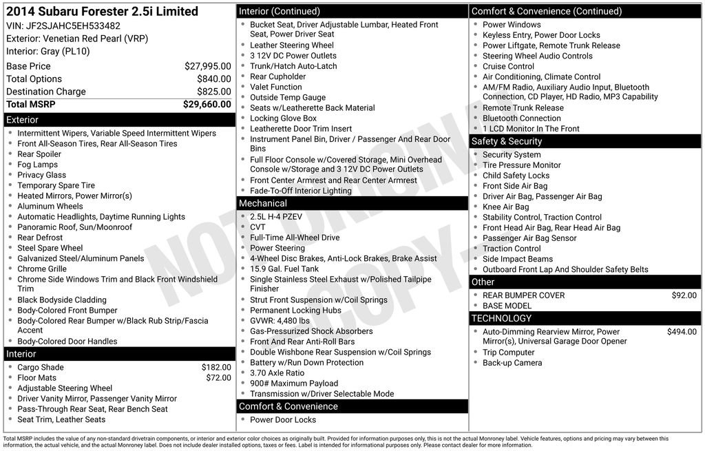 Used 2014 Subaru Forester 2.5i Limited image 27