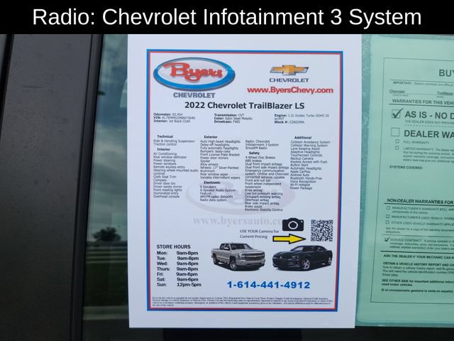 Used 2022 Chevrolet TrailBlazer LS FWD image 12