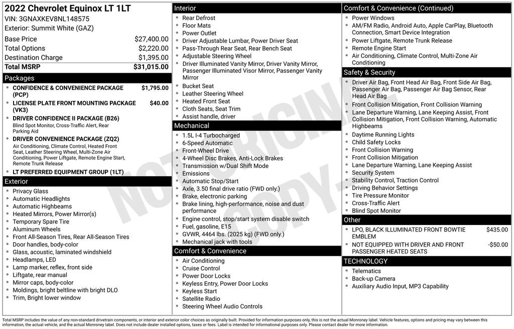 Used 2022 Chevrolet Equinox LT FWD image 5