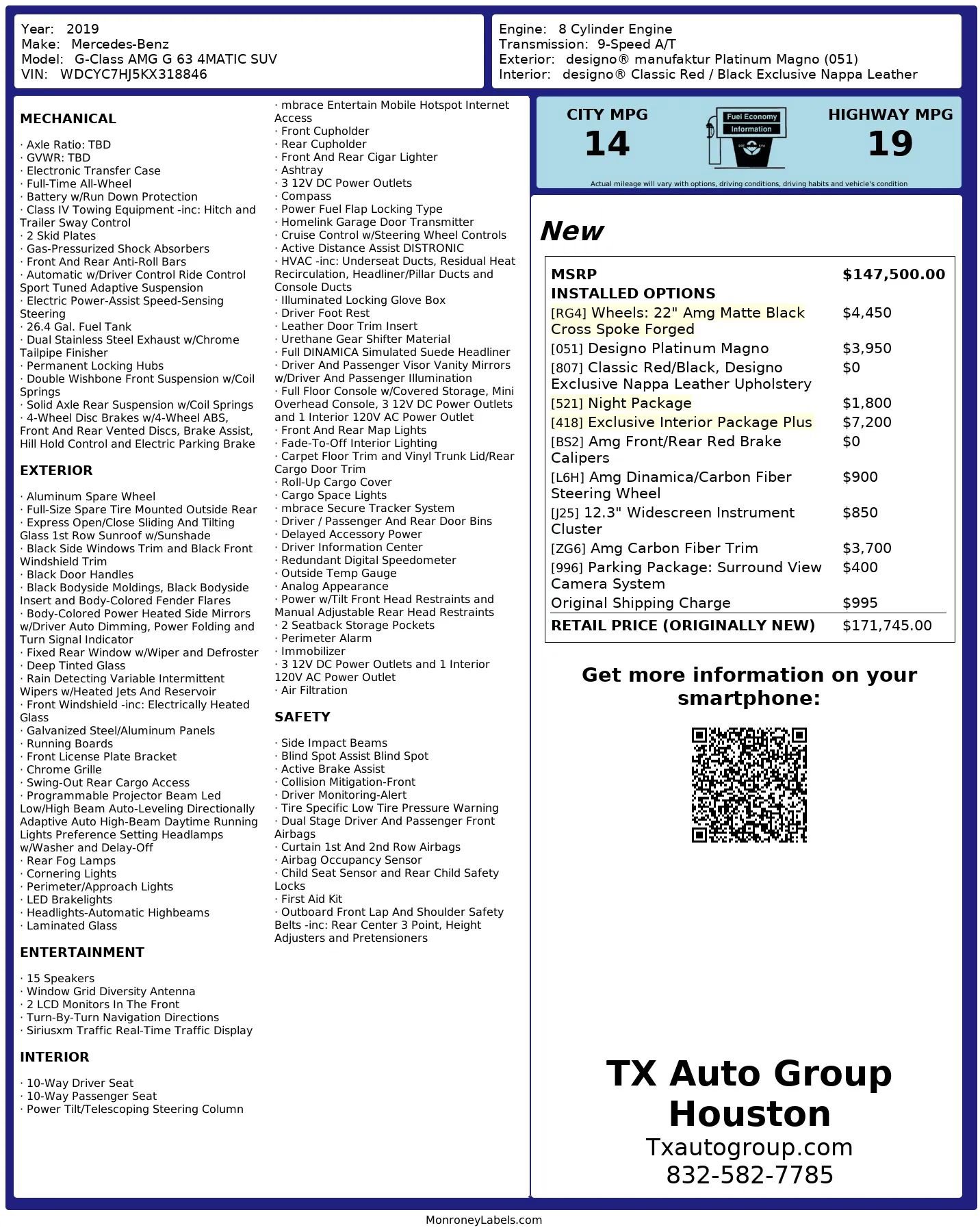 Used 2019 Mercedes-Benz G 63 AMG 4MATIC image 3