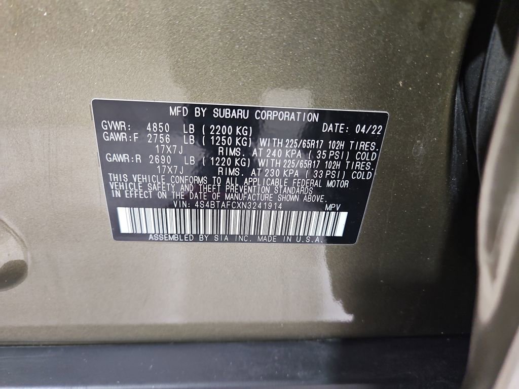 Certified 2022 Subaru Outback Premium AWD/4WD image 31