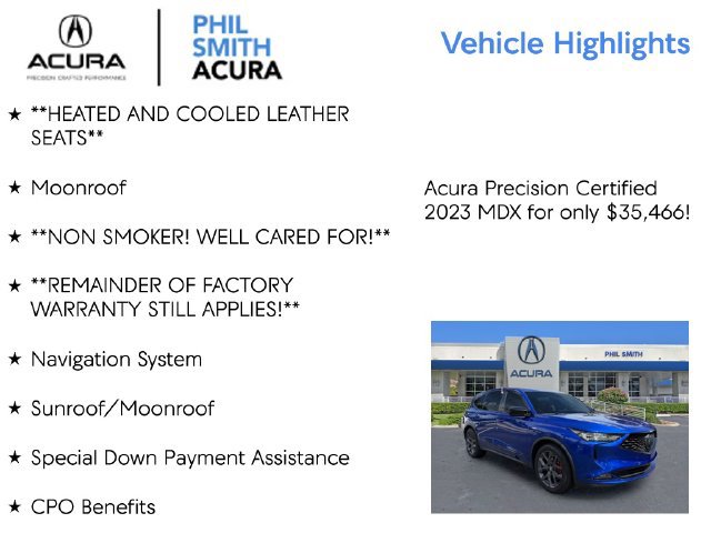 Certified 2023 Acura MDX A-Spec AWD/4WD image 9