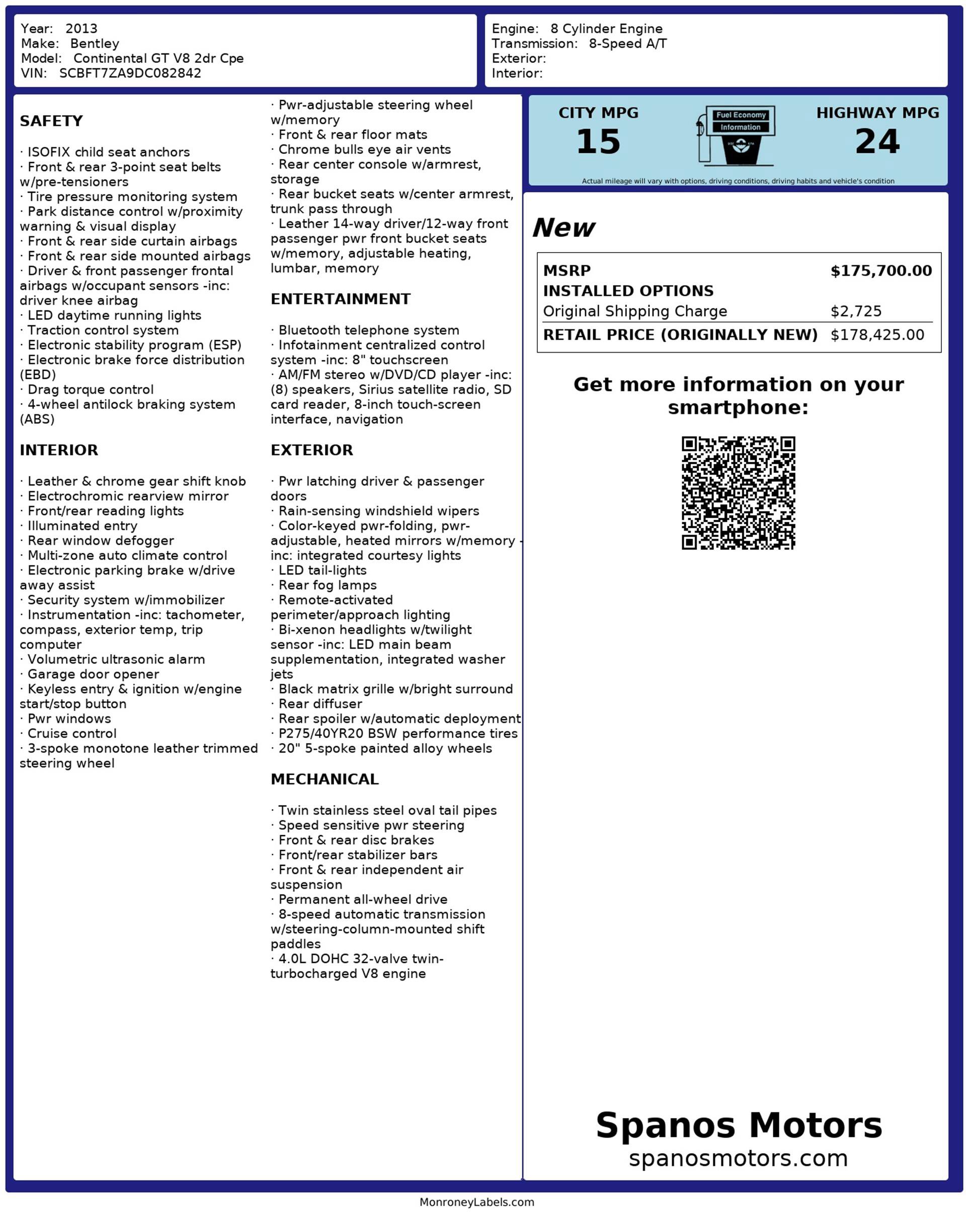 Used 2013 Bentley Continental GT w/ Color Specification Pkg image 3