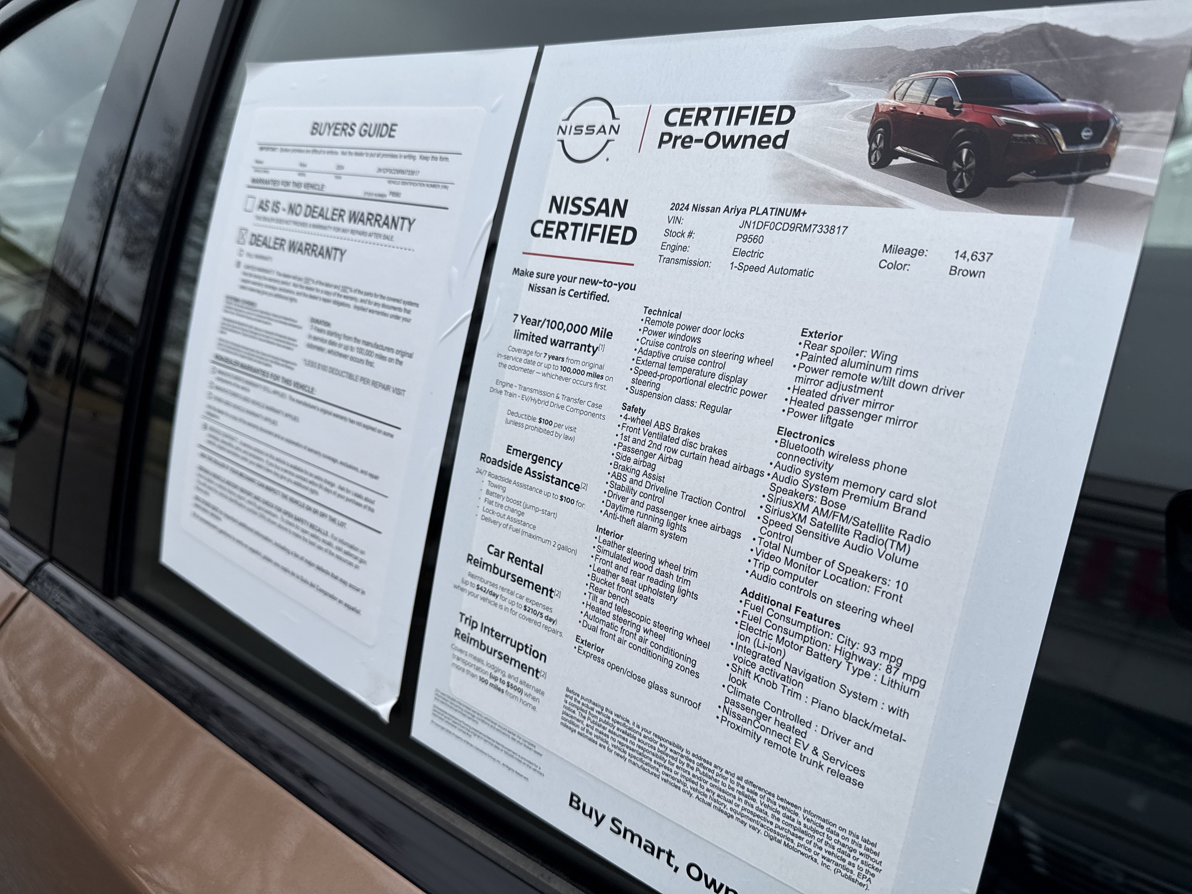 Certified 2024 Nissan Ariya AWD image 13