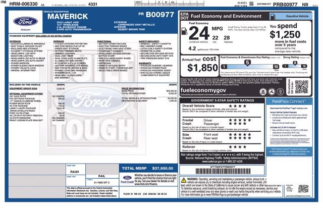Used 2023 Ford Maverick Lariat w/ Lariat Luxury Package image 32