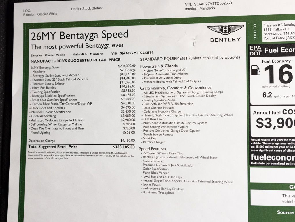 New 2026 Bentley Bentayga Speed AWD/4WD image 83