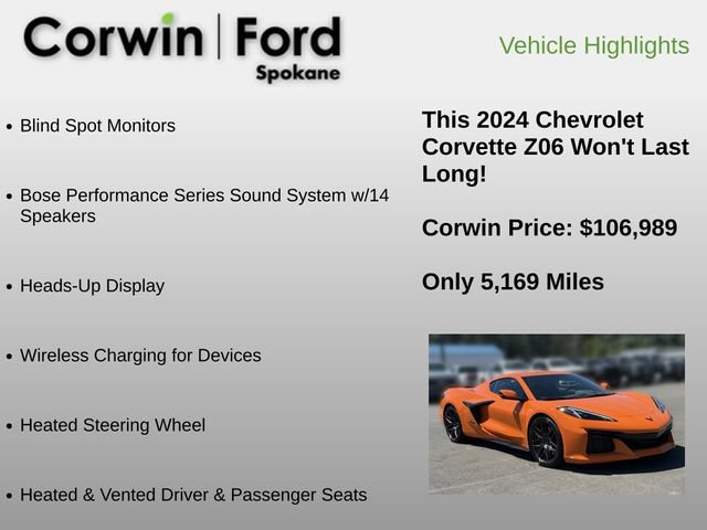 Used 2024 Chevrolet Corvette Z06 RWD image 6
