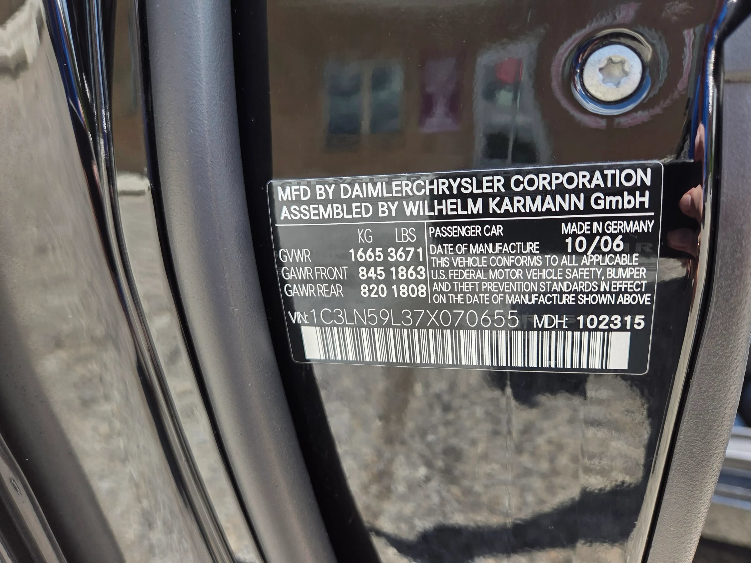 Used 2007 Chrysler Crossfire Coupe RWD image 13