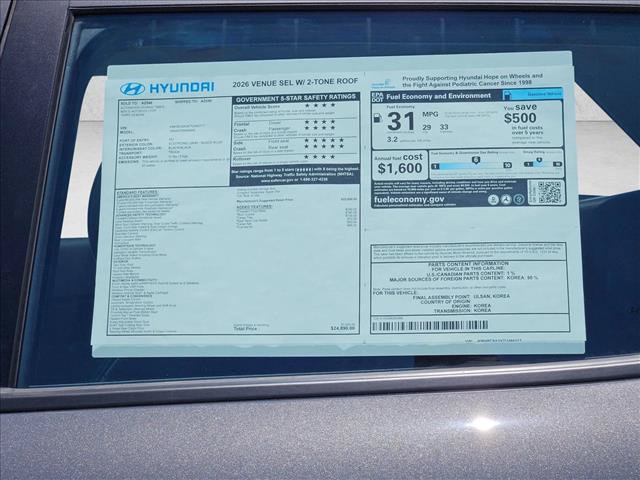 New 2026 Hyundai Venue SEL FWD image 17