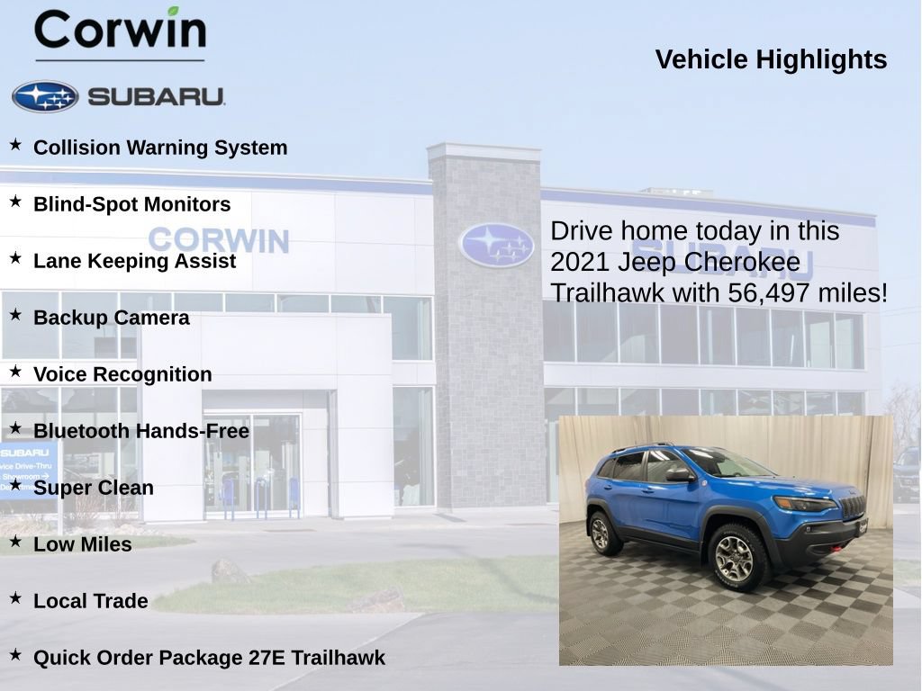 Used 2021 Jeep Cherokee Trailhawk AWD/4WD image 6