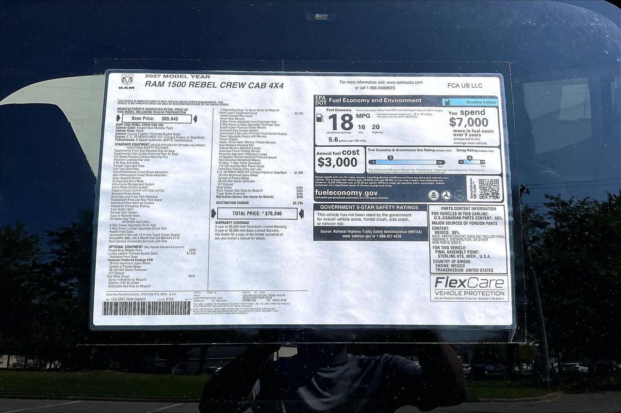 New 2027 RAM 1500 Rebel w/ Rebel Level 2 Equipment Group AWD/4WD image 38