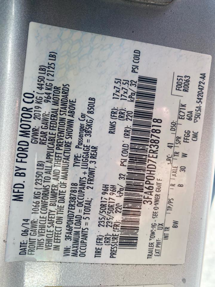 Used 2014 Ford Fusion SE w/ Equipment Group 202A image 10