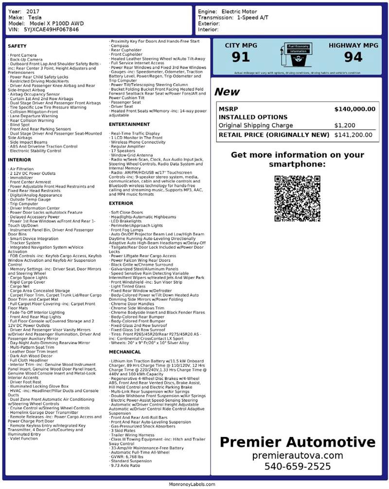 Used 2017 Tesla Model X P100D image 3