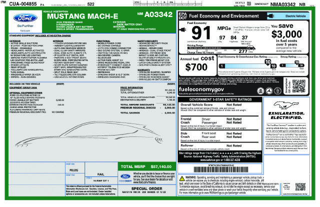 Used 2022 Ford Mustang Mach-E Premium AWD/4WD image 5