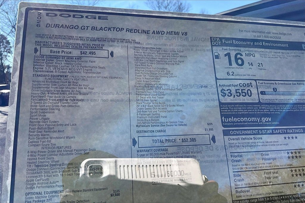 New 2026 Dodge Durango GT image 14