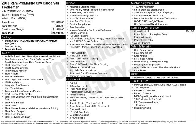 Used 2018 RAM ProMaster City Tradesman FWD image 5
