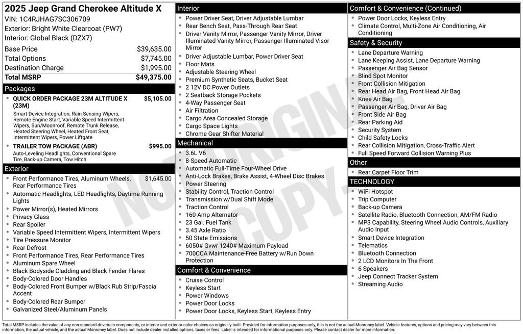 Used 2025 Jeep Grand Cherokee Altitude AWD/4WD image 9