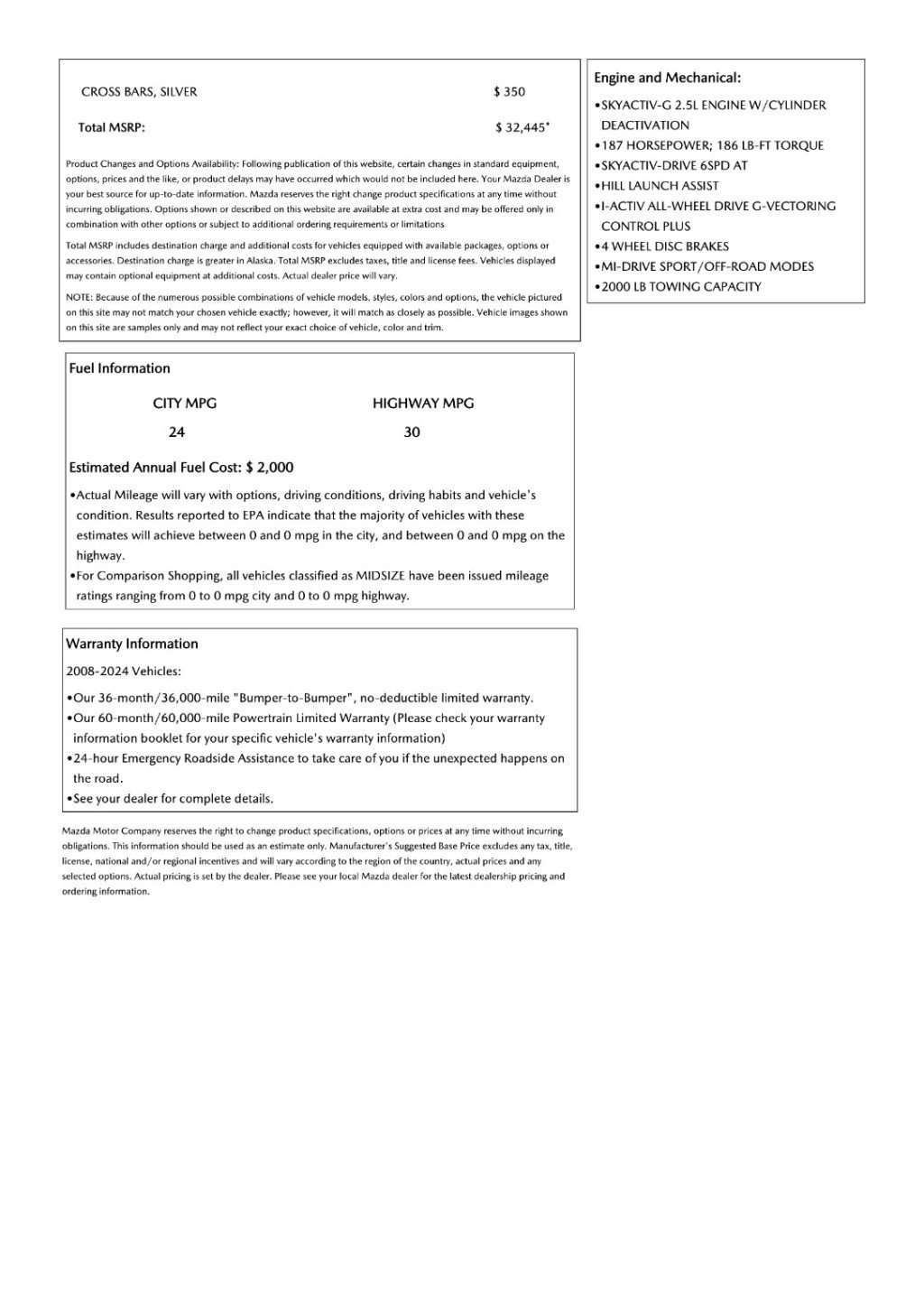 Used 2024 MAZDA CX-50 AWD 2.5 S w/ Weather Package image 44