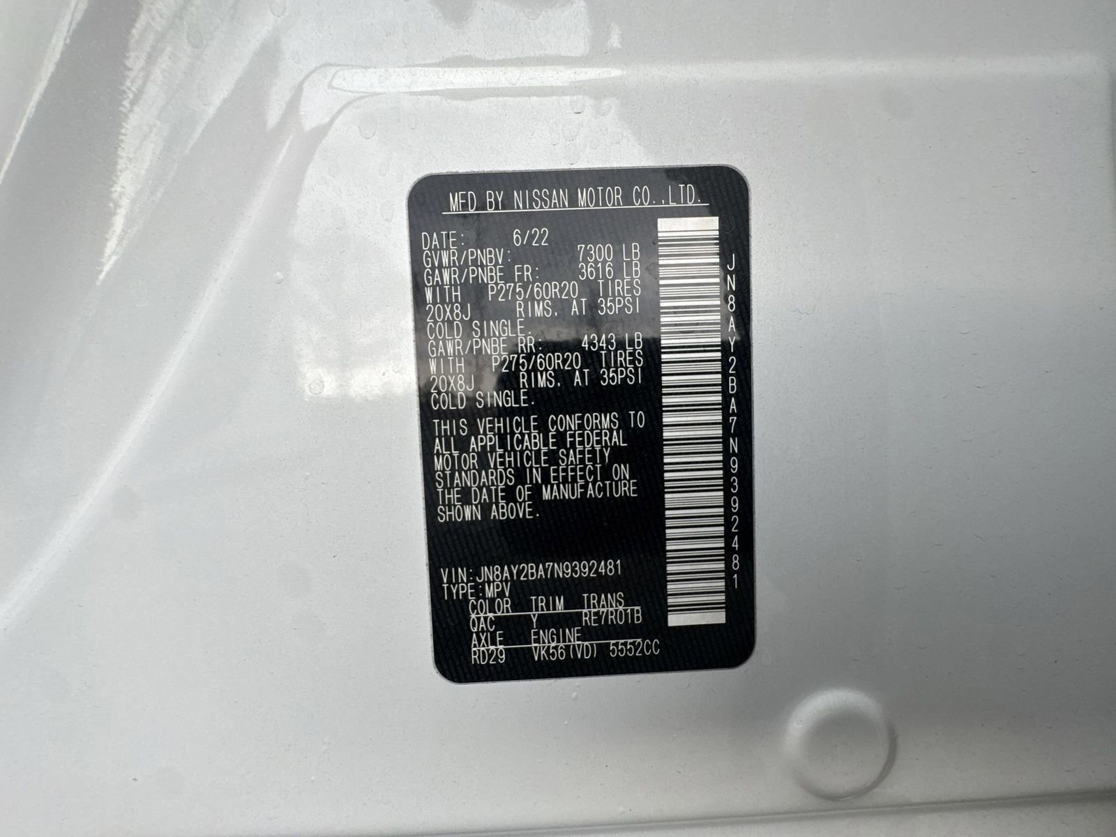 Used 2022 Nissan Armada SL w/ Midnight Edition Package image 43