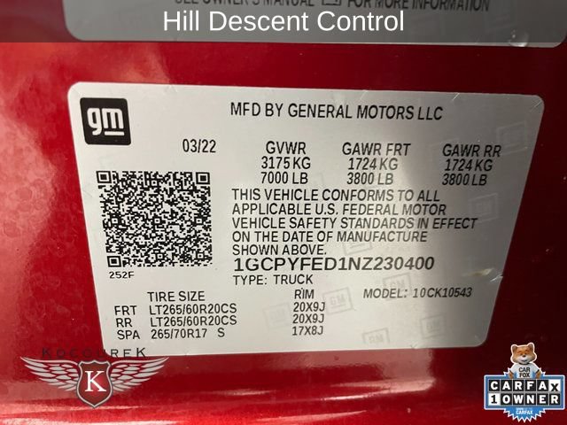 Used 2022 Chevrolet Silverado 1500 LT Trail Boss w/ Safety Package AWD/4WD image 27