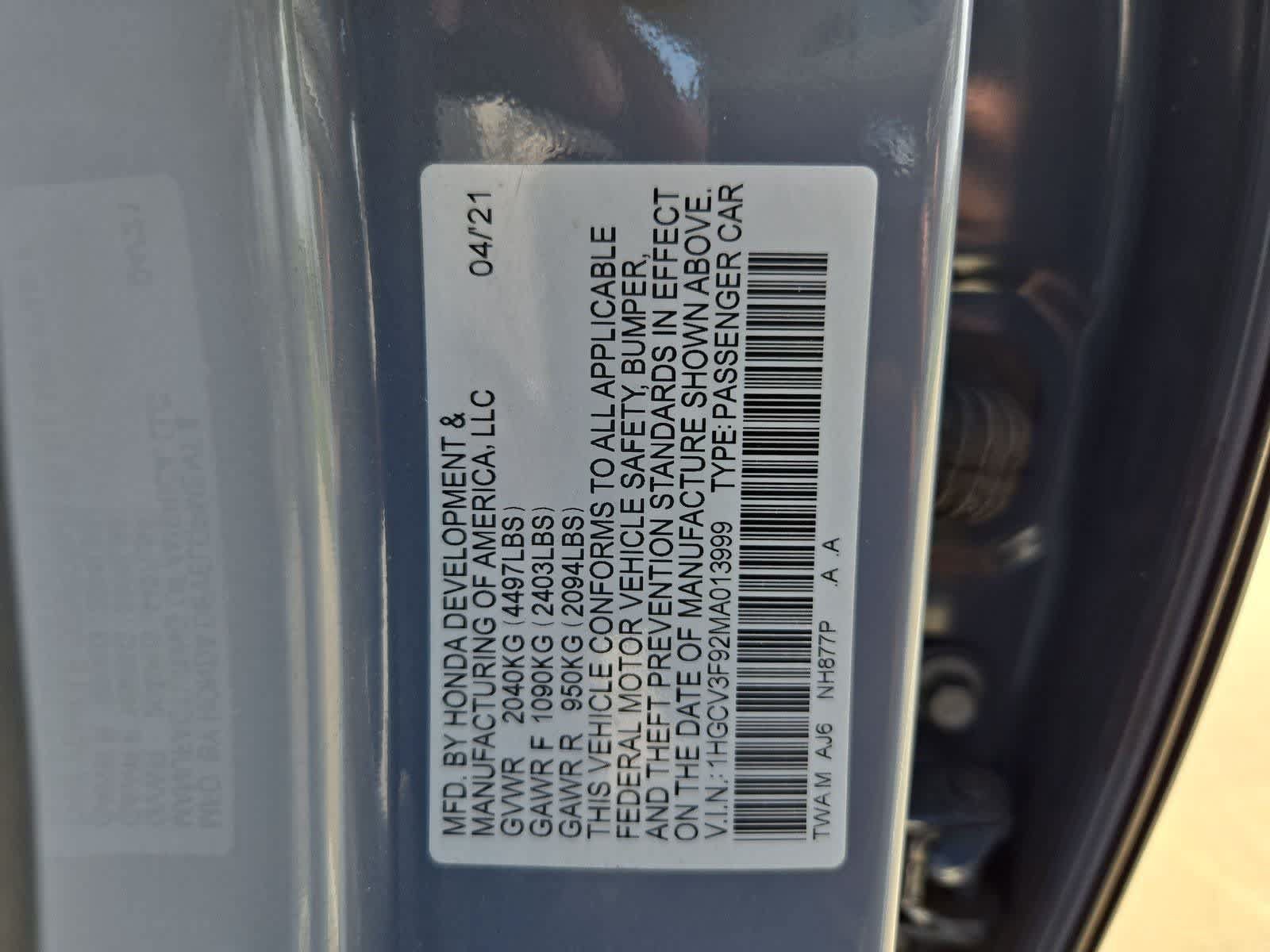 Used 2021 Honda Accord Touring image 36