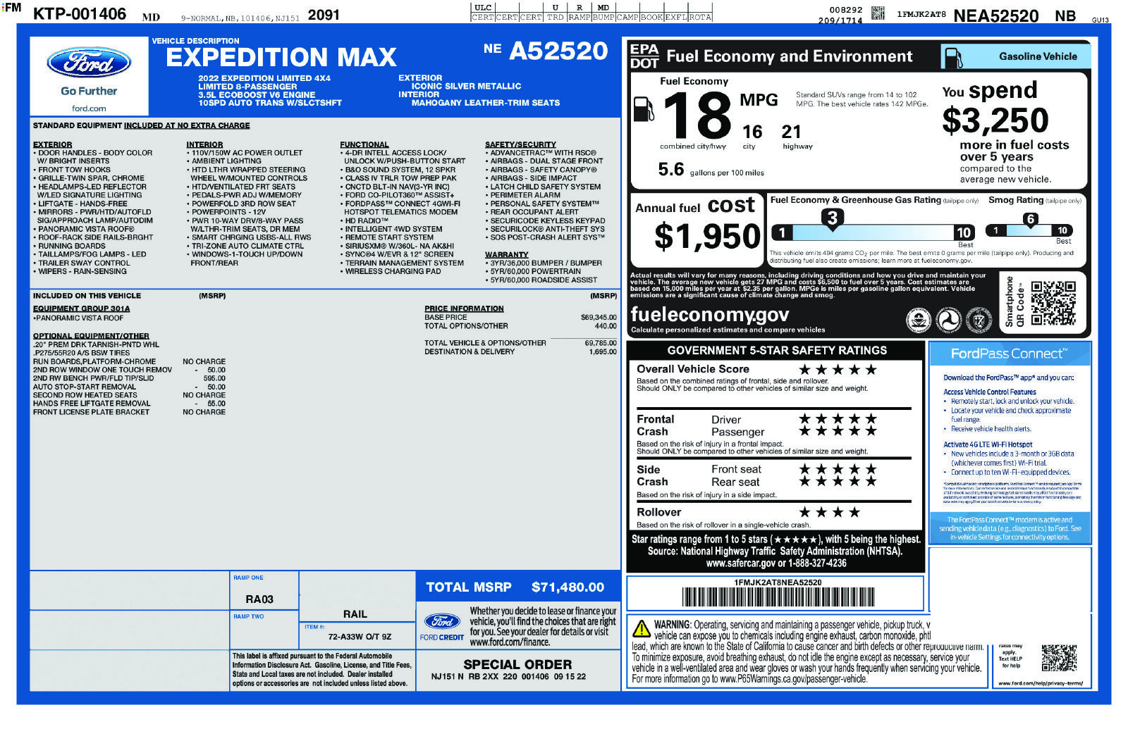Used 2022 Ford Expedition Max Limited AWD/4WD image 3