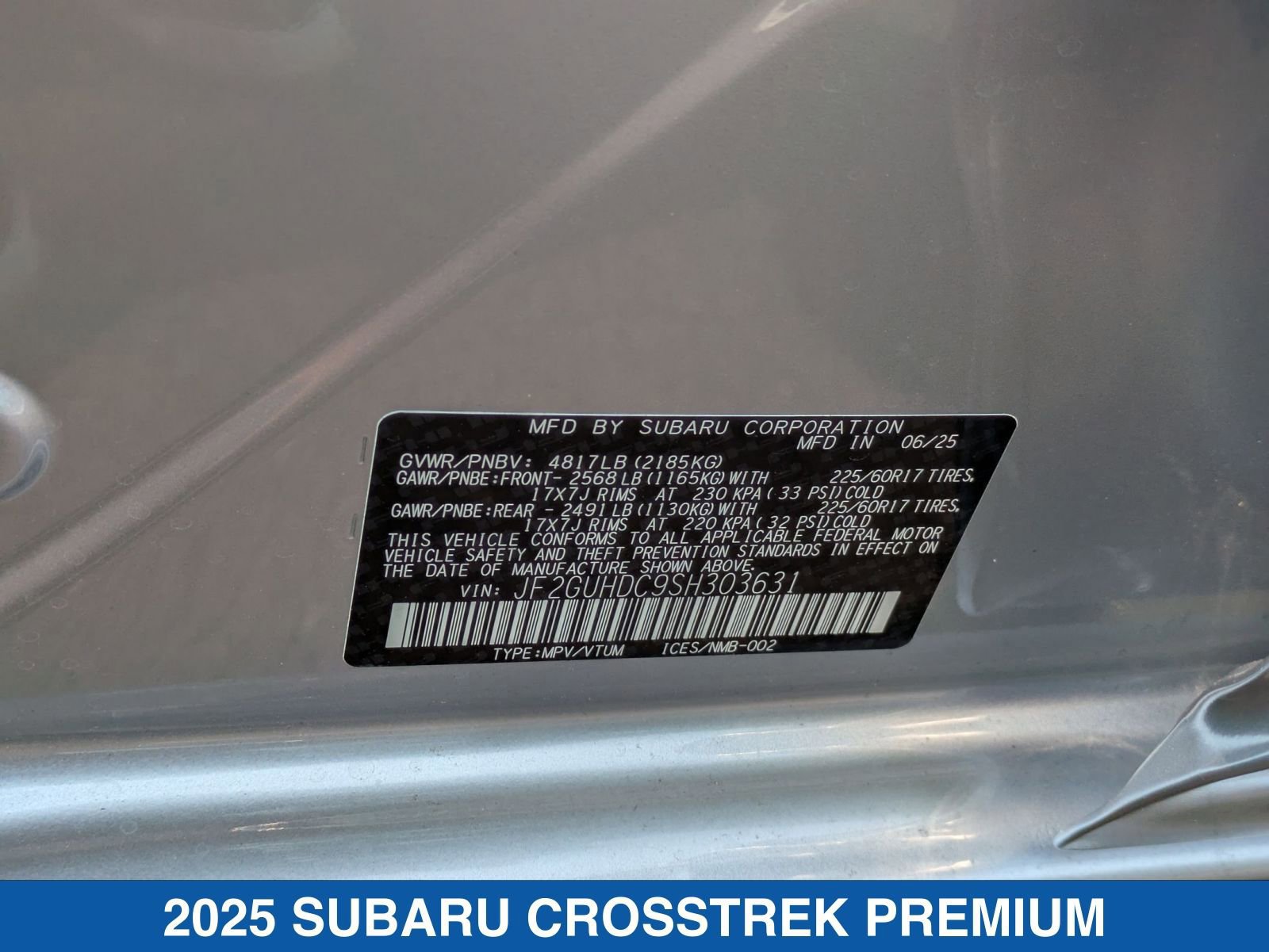 Certified 2025 Subaru Crosstrek 2.0i Premium image 28