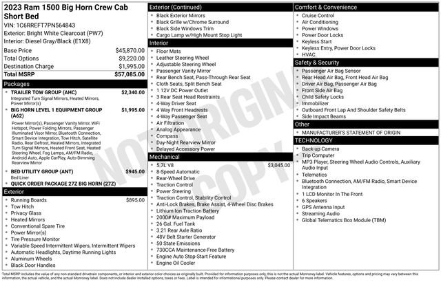 Used 2023 RAM 1500 Big Horn w/ Trailer Tow Group RWD image 15