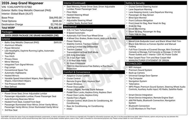 New 2026 Jeep Grand Wagoneer 4WD image 51