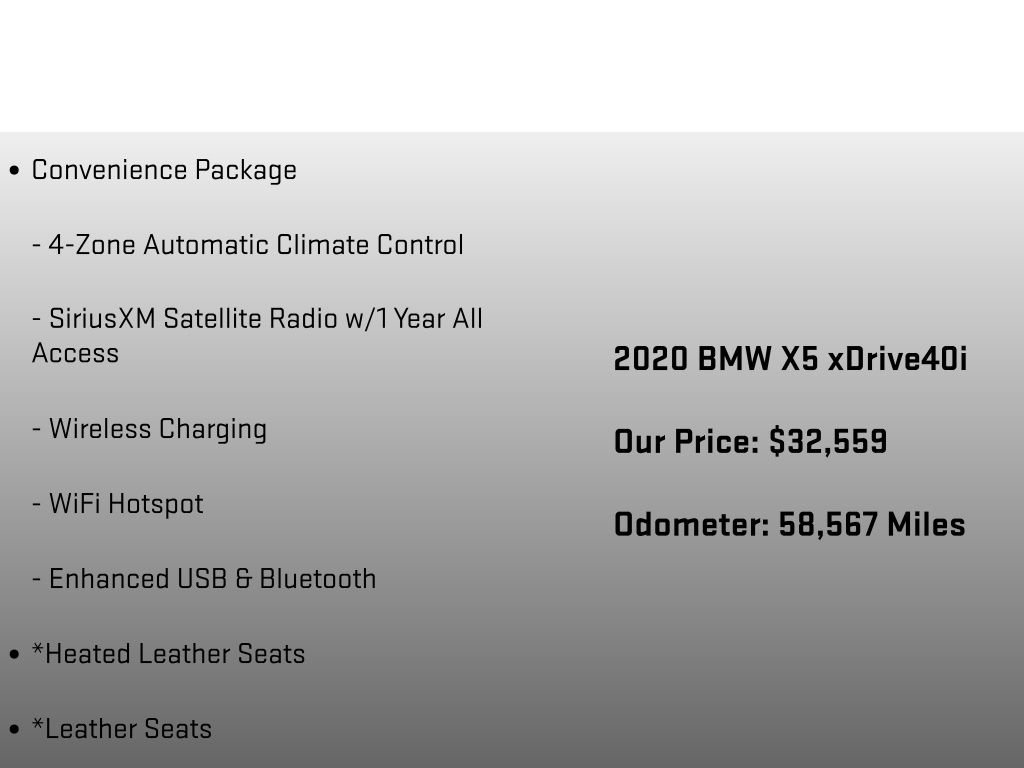 Used 2020 BMW X5 xDrive40i w/ Convenience Package AWD/4WD image 6